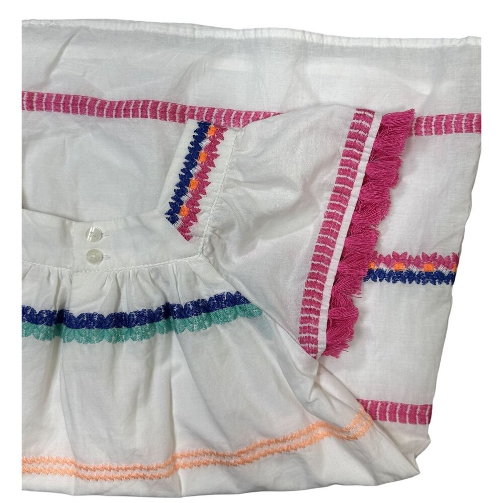 NWOT Cat & Jack Toddler Girl 5T Tassel Embroidered Palm Summer Dress Pink White - Picture 8 of 8